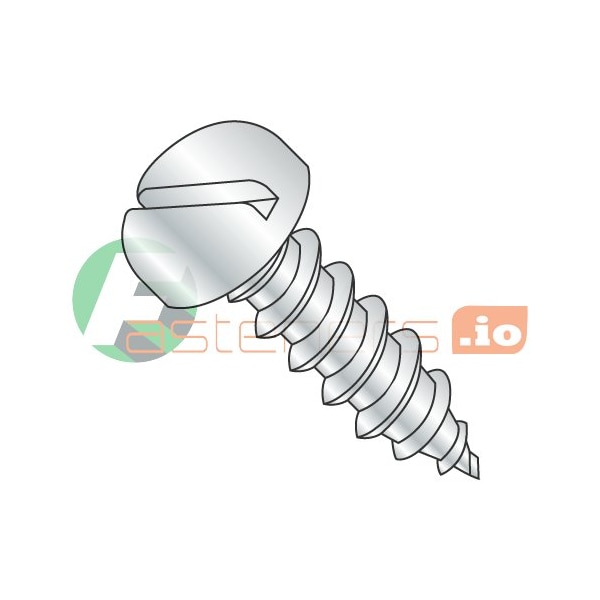Newport Fasteners Sheet Metal Screw, #7 x 7/8 in, Zinc Plated Steel Pan Head Slotted Drive, 5000 PK 492835-5000 - main